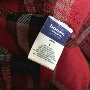 Bottom Drawer Sleepwear Ladies UW Badger Red Plaid PJ Lounge Pant Set L thumbnail 8