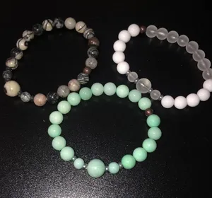 (3) new elevated faith natural stone bracelets thumbnail 1