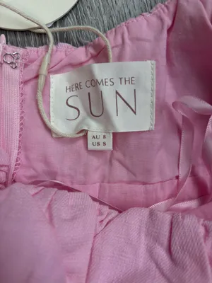 Pink Sundress with ruched bust thumbnail 2