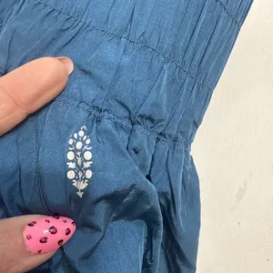 Free People Movement Blue Lined High Waisted Athletic Gym Run Shorts Size Small thumbnail 8