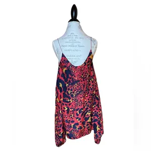 Zimmermann Wanderlust Dip Flare Red Leopard Print Silk Dress Sz 0 Retail $350 thumbnail 6