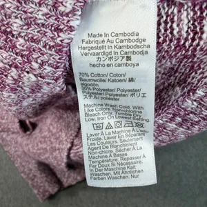 J.Crew Women's Small Crew Neck Pullover Sweater Purple White Heathered BQ689 thumbnail 8