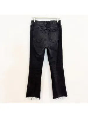 Joes Jeans Hi Honey Jeans Size 31 Black Wyoming Raw Hem Curvy Bootcut‎ Rancher thumbnail 8