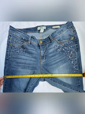 Vintage America Blues Boho Skinny Jeans 8/29 Floral Embroidered Embellished thumbnail 9