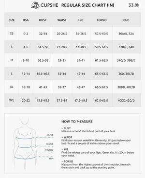 Cupshe Women's One Piece Swimsuit Tummy Control V Ne thumbnail 5