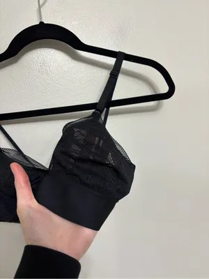 NEW Soma Triangle Lace Bralette in Black - Size S thumbnail 7