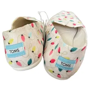 Toms Christmas Lights‎ Alpargatas Shoes 6 Cream White thumbnail 4