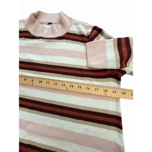 Free People Sweater Dress Women's Size Medium Striped Long Sleeve #U12-1 thumbnail 3