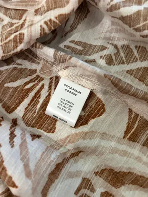 New With Tags BeCool Mocha Floral Midi Dress Sz M thumbnail 13