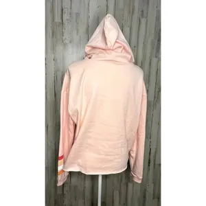 Coca-Cola‎ Women's XL Pink Cropped Hoodie Long Sleeve Pullover Casual thumbnail 3