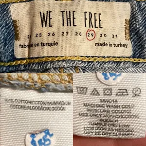 Free People We The Free Womens Skirt Blue Denim Button Fly Distressed Fray 29 thumbnail 9