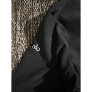 Alo Yoga Rapid Pullover Half Zip Compression Long Sleeve Black thumbnail 4