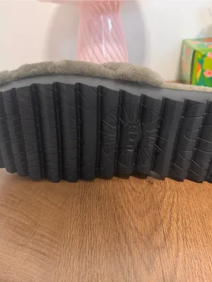 UGG Supper Fluff Slide Sandal in Olive with Black Strap thumbnail 7