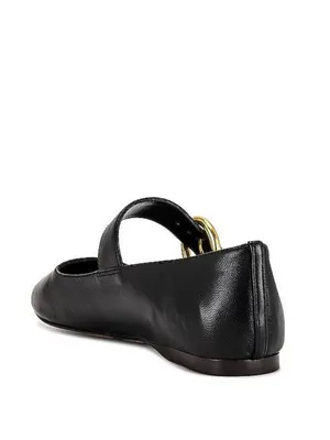 House of Harlow 1960 x REVOLVE Womens Clementine Flats in Black 6 Leather Shoes thumbnail 2