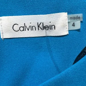 Calvin Klein Color Block‎ Sheath Dress Sleeveless Career Belted Blue Black thumbnail 5