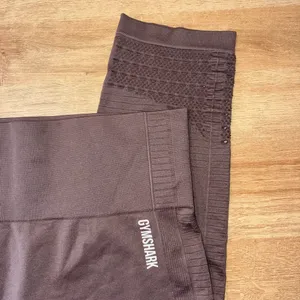Gymshark Energy+ Seamless Cropped Leggings Size Small Adjustable- Brown thumbnail 3