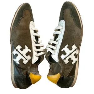 Tory Burch Retro Olive Suede Trainers Sneakers Size 9‎ thumbnail 8
