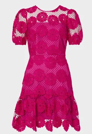 Pink Floral Lace Dress thumbnail 4