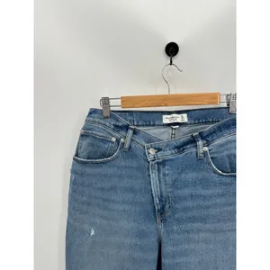 Abercrombie The 90s Straight Ultra High Rise Women 12S Curve Love‎ Stretch thumbnail 4