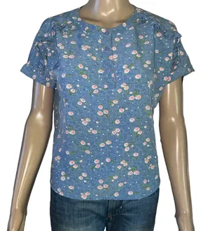 Zink London floral ruffle trim blouse thumbnail 5