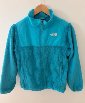 The North Face Girls Denali Osito Fleece Jacket Turquoise Blue Full Zip L 14/16 thumbnail 1