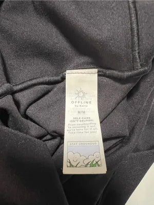 Offline by Aerie Real Me 7/8 Legging Hi-Rise Black Size Medium thumbnail 4