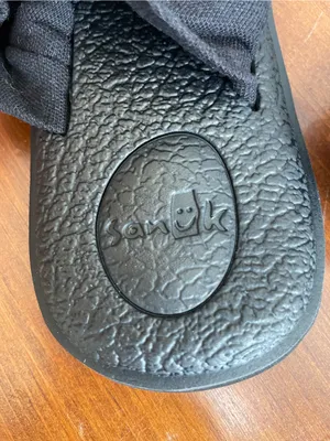 Sanuk Black Wrap Fabric Toe-Post Sandals thumbnail 3