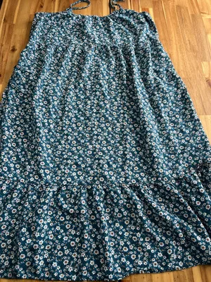 DIP Women’s 2X Blue Floral Tiered Sundress Boho Cottagecore thumbnail 1