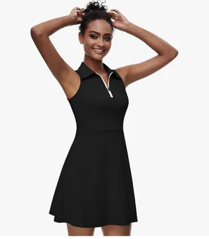 Fengbay Tennis Dress for Women, Golf Dresses with Built in Shorts with 4 Pockets for Sleeveless Athletic Workout Dress thumbnail 4