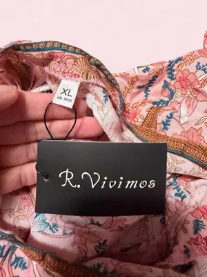 Pink Floral Maxi Dress with V-Neck and Flutter Sleeves thumbnail 4