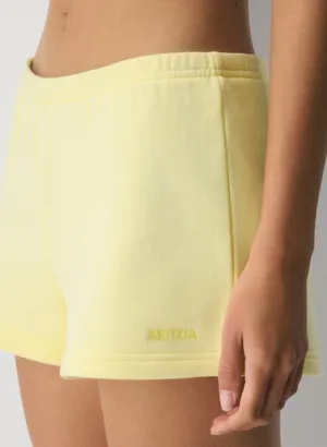 Aritzia Cozy Sweatfleece Boyfriend Lo-Rise Mini Short Lemonade S thumbnail 2