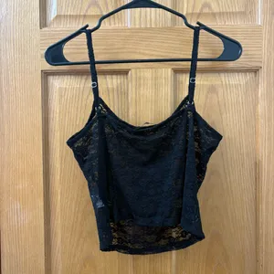 Brandy Melville Black Lace Tank Top One Size thumbnail 2
