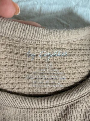 By Together Taupe Waffle Knit Cropped Tank Top Size Small thumbnail 2