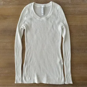 Athleta Ribbed White Sweater thumbnail 3