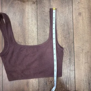 Abercrombie & Fitch Ribbed Crop Tank Top Brown XS Built in Bra Soft Knit NWT thumbnail 8