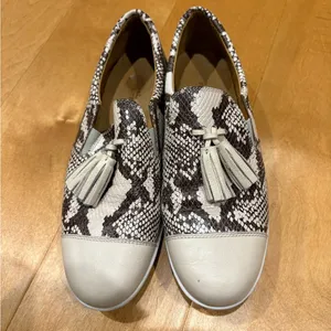 Peter Millar leather loafers shoes snakeskin sz 8 thumbnail 2