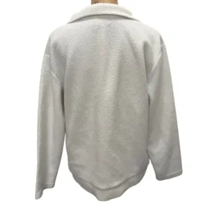 Koolaburra by UGG White Sherpa Fleece Quarter Zip Pullover‎ Sweatshirt Medium thumbnail 3