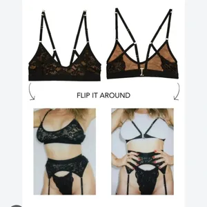 Revolve Free People We Are Hah Black Guard Her‎ Lace Bra Large thumbnail 5
