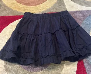 Princess Polly Black Mini Ruffle Skirt Lightweight Material Women’s Size 8 thumbnail 1
