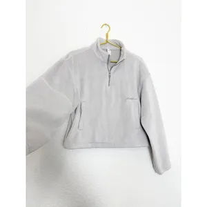 Lululemon Plush Velour Oversized Half Zip in Gray Size Small Workout Soft thumbnail 10