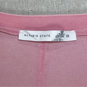 Altar’d State | NWOT Pink Amelia Oversized Cropped Tee | Medium thumbnail 9
