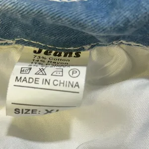 Abstract Blue and White Straight Leg Jeans thumbnail 7