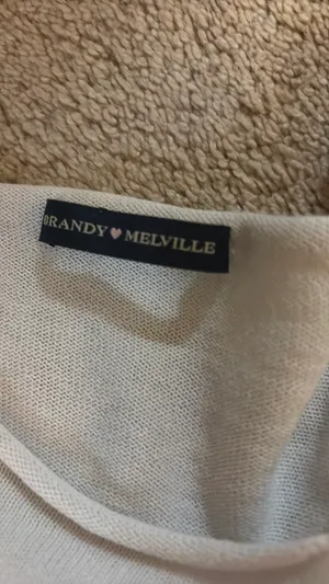 Brandy melville white cropped off the shoulder thumbnail 2