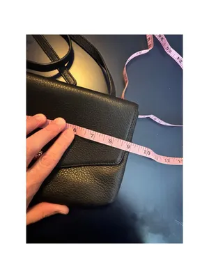 Talbots NWOT Women's Black Leather Adjustable Strap Small Handbag thumbnail 7