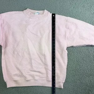 Vintage Pastel Sweatshirt Women‎ XL 90s Textured Grandma Coquette Pink Retro Y2K thumbnail 4