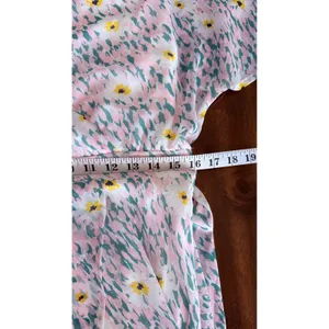Luxology Women Pink Mint Floral‎ Faux Wrap Maxi Dress Short Flutter Sleeve NWT thumbnail 15