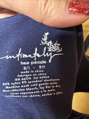 Free People Intimately Meg Seamless Crop Top Navy XS/S NWT Sold Out Online thumbnail 4