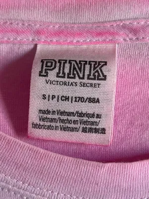 PINK Victoria's Secret Pink Cotton Long Sleeve Pocket Tee thumbnail 3