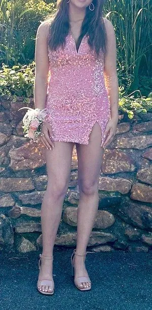 Size S pink Lucy In The Sky Sequin Mini Dress thumbnail 1