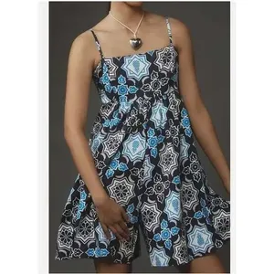 Hutch Anthropologie Blue White Tile Pineapple Print Romper Pockets XL‎ 1 thumbnail 3